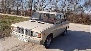 Cold start VAZ Lada 2107 1.5 from year 1985 + driving and lookaround