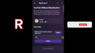 YouTube Without Monetization |Tapswap Code|The Secret to Earning Big on YouTube Without Monetization