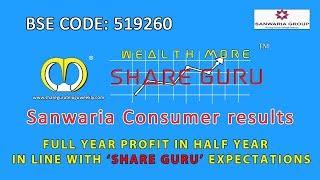 Sanwaria Consumer Ltd - results Full Year Profit In Half Year |  Share Guru Weekly