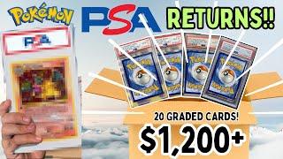 I Graded 20 Of My BEST POKEMON CARDS With PSA Worth $1,200! Opening All PSA 10s?!!