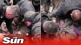 Ukrainian Police rescue woman from under rubble after Russian strikes hits museum