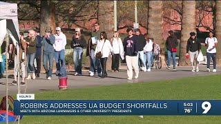 UA President Robbins addresses budget shortfalls at state capitol