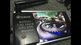 EACHINE ROTG01 OTG 5.8 150CH FPV Receiver Android FULL SETUP REVIEW