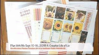 Plan with Me September 10-16 featuring Creative Life of Liz Sunflower Fields