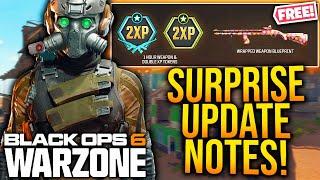 WARZONE: New SURPRISE UPDATE PATCH NOTES! SECRET CHANGES, FREE REWARDS, & More! (BO6 Update)