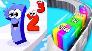 Tube Jelly Slide Vs Number Masters - Satisfying Mobile Games: Gameplay Walkthrough (iOS,Android)