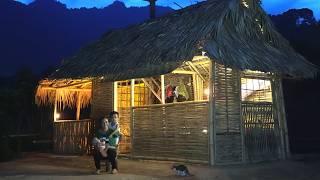 10 Days Single Mom Build a New Life in the Forest: Building Bamboo House, Harvest, Raising Children