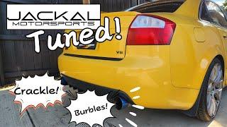 V8 POPS, BANGS, BURBLES, CRACKLES: Jackal's stage 1 tune sounds awesome! (Audi S4)