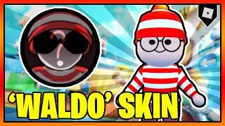 How to get the "???" BADGE + WALDO SKIN in DROPBLOX! || Roblox