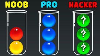 NOOB vs PRO vs HACKER - Ball Sort Puzzle