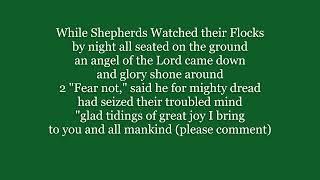 WHILE SHEPHERDS WATCHED THEIR FLOCKS BY NIGHT Christmas Hymn Lyrics Words text sing along song trend