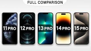 iPhone 11 Pro Vs 12 Pro Vs 13 Pro Vs 14 Pro Vs 15 Pro Specs Review in 2024