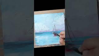 #acryliclandscape  #timelapspainting #nauticalart