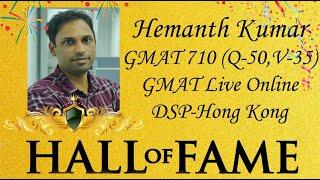 GMAT Topper | EduShastra Topper | Mr. Hemanth Kumar