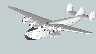 Building a Boeing 314 Clipper model using the Google Sketchup