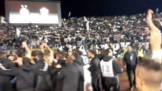 Partizan Belgrad - Crvena Zvezda 2014.04.26. Grobari celebration