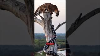 Jaguar VS Python Snake in The Wild! #shorts
