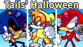 Friday Night Funkin' Sonic.EXE VS Tails' Halloween, Knuckles' Night & Eggman's Chaos FULL WEEK [FNF]