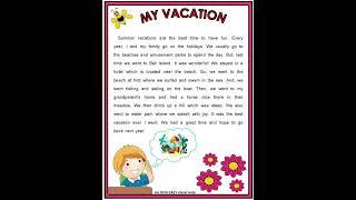 summer vacation essay | essay on summer vacation  | summer vacation | summer vacation 10 lines