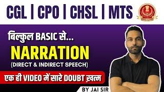 Direct and Indirect speech |  Narration In Hindi | English Grammar | Jai sir