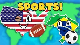 Learn About Sports Played Around The World! | Geography Songs For Kids | KLT Geography