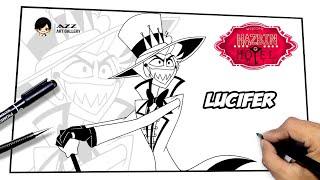 How to draw Lucifer Morningstar from Hazbin Hotel