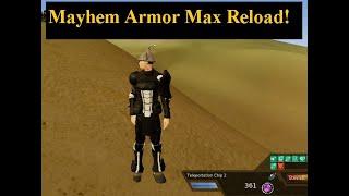 Entropia Universe: Using Mayhem Armor To Max Increase Reload Speed When Mining Or Skilling VSE!