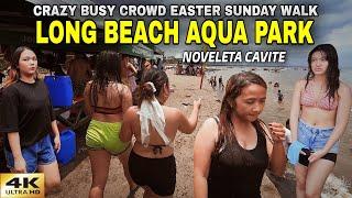 Crazy Busy Crowd Walk at Long Beach Noveleta Cavite Philippines [4K]