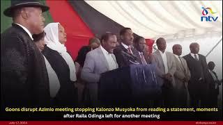 Goons disrupt Azimio meeting stopping Kalonzo Musyoka from reading a statement