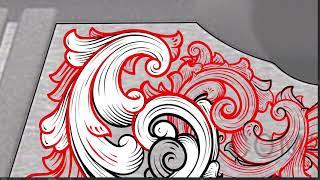 Custom Colt 1911 Competition Pistol Laser Engraving Illustration by Fragout Firearms