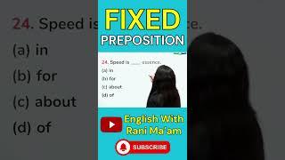 English fixed preposition by Rani mam #english #englishgrammar #onewordsubstitution #spokenenglish