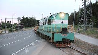 Тепловоз ЧМЭ3-5194 с рельсами / CME3-5194 with rail train