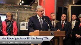 Gov. Nixon signs bill to help Missouri compete for Boeing 777X production