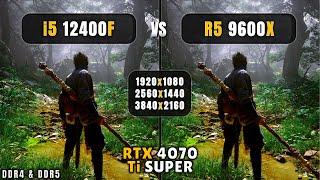 Intel Core i5 12400F vs Ryzen 5 9600x - 1080p, 1440p, 4K - Ultimate Comparison - 4070 Ti Super