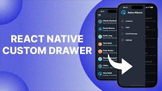 React Native Custom Drawer With Reanimated 3 and Gesture Handler From Scratch