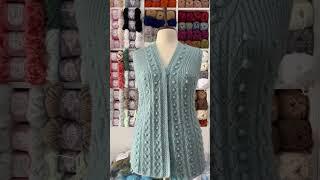 Süpürgeli Fıstıklar Çeyizlik Yelek Modeli #knitting #crochet #yarn #bts #Çeyizlikyelek #şişörgü