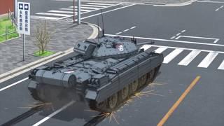 Girls und Panzer with EUROBEAT ? (TANK DRIFT)