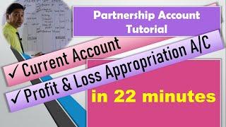 How to Prepare Partnership Current Account? Profit and Loss Appropriation Account Tutorial