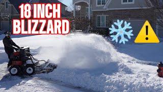 Our Biggest Snow Storm In 25 Years, Clearing 18 Inches Of Snow In Kansas City Blizzard!