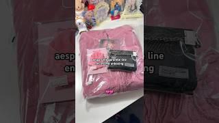 aespa synk pararelle line encore merch unboxing! (hoodie, doll hoodie, card pouch) #aespa #unboxing