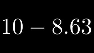 How to Subtract a Decimal from a Whole Number