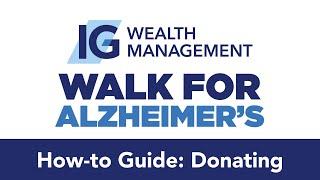 Walk for Alzheimer's How to Guide: Donating