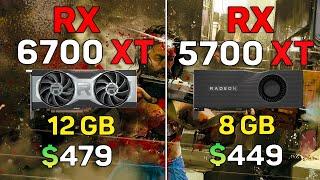 RX 6700 XT 12gb vs RX 5700 XT 8gb - 8 Games Test