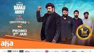 Unstoppable With NBK S4 Thaman S Episode PROMO | Mana Daaku Army | Director Bobby | aha VideoIN