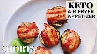 Do this with one Cucumber and Bacon | Air Fryer KETO 2 Ingredient Cucumber - Bacon Appetizer #Shorts