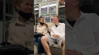 Prank in the subway / Kissing strangers