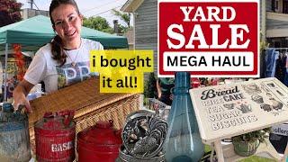 Mega Yard Sale Home Decor and Thrifting Haul -  For Resell Project Makeovers for profit