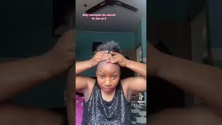 Easy 4c natural hair style #4chair #hairtutorial #naturalhair #naturalhairstyles #hairstyles