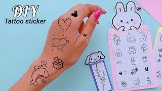 how to make cute tattoo sticker / diy cute tattoo sticker / handmade tattoo sticker / tattoo sticker