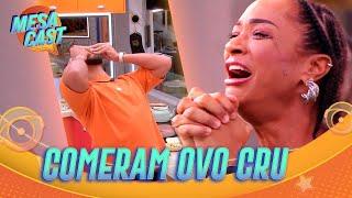 ALINE E VINÍCIUS COMEM OVO CRU COMO PROMESSA APÓS ELIMINAÇÃO DE THAMIRIS  | MESACAST BBB | BBB 25